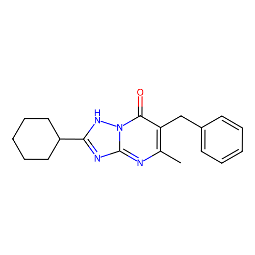 6-Benzyl-2-cyclohexyl-5-methyl[1,2,4]triazolo[1,5-a]pyrimidin-7-ol structure