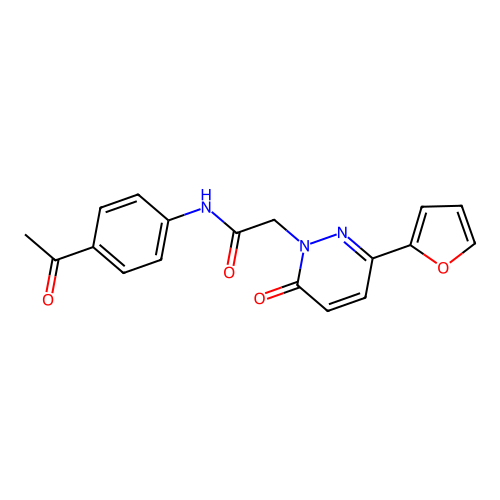 N-(4-acetylphenyl)-2-(3-(furan-2-yl)-6-oxopyridazin-1(6H)-yl)acetamide structure