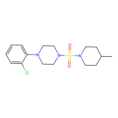 1-(2-Chlorophenyl)-4-(4-methylpiperidin-1-yl)sulfonylpiperazine structure
