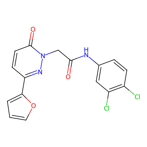 N-(3,4-dichlorophenyl)-2-[3-(furan-2-yl)-6-oxopyridazin-1-yl]acetamide structure