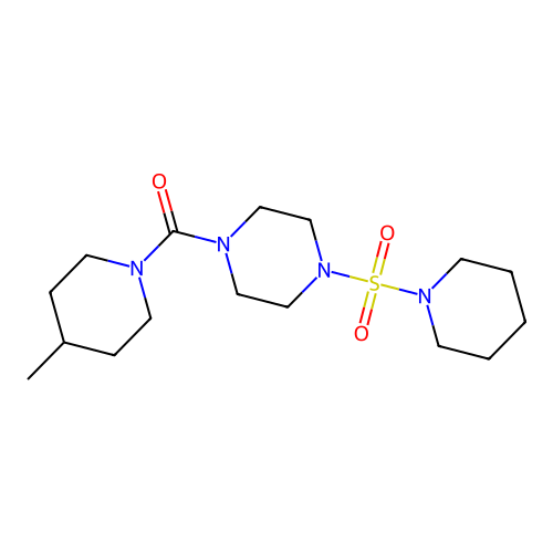 4-Methylpiperidyl 4-(piperidylsulfonyl)piperazinyl ketone structure