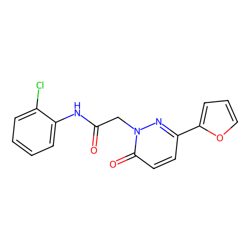 N-(2-chlorophenyl)-2-[3-(furan-2-yl)-6-oxopyridazin-1-yl]acetamide structure