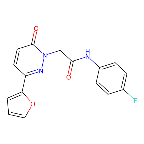 N-(4-fluorophenyl)-2-[3-(furan-2-yl)-6-oxopyridazin-1-yl]acetamide structure
