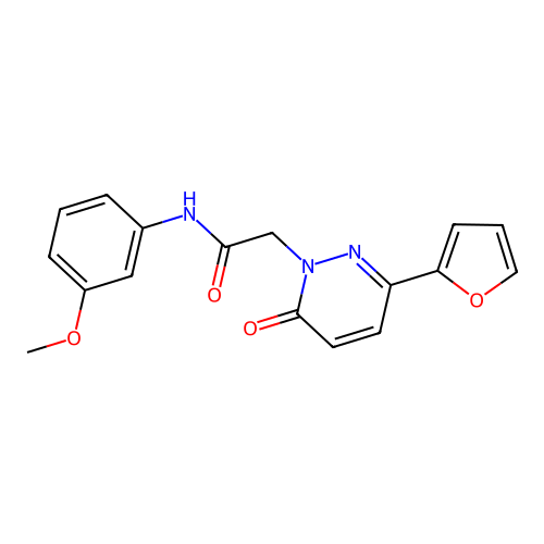 2-[3-(furan-2-yl)-6-oxopyridazin-1-yl]-N-(3-methoxyphenyl)acetamide structure