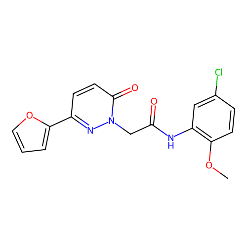 N-(5-chloro-2-methoxyphenyl)-2-(3-(furan-2-yl)-6-oxopyridazin-1(6H)-yl)acetamide structure