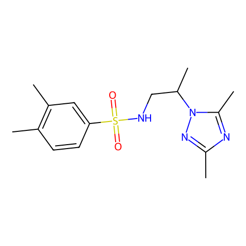N-[2-(3,5-Dimethyl-[1,2,4]triazol-1-yl)-propyl]-3,4-dimethyl-benzenesulfonamide structure