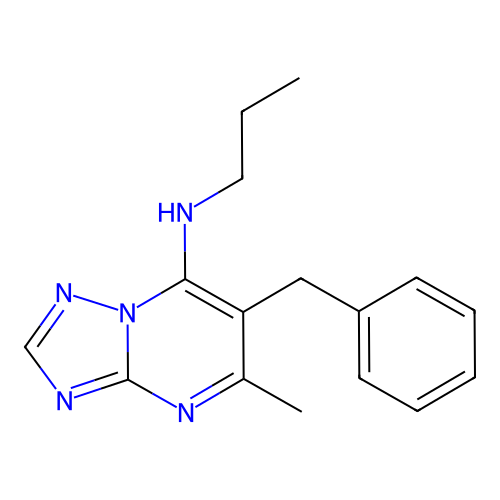 6-benzyl-5-methyl-N-propyl-[1,2,4]triazolo[1,5-a]pyrimidin-7-amine structure