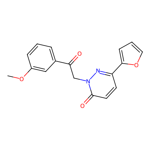 6-(Furan-2-yl)-2-[2-(3-methoxyphenyl)-2-oxoethyl]pyridazin-3-one structure
