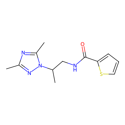 N-[2-(3,5-dimethyl-1,2,4-triazol-1-yl)propyl]thiophene-2-carboxamide structure