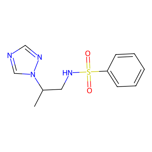 N-[2-(1,2,4-triazol-1-yl)propyl]benzenesulfonamide structure