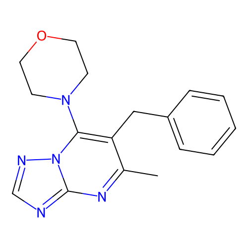 4-(6-Benzyl-5-methyl-[1,2,4]triazolo[1,5-a]pyrimidin-7-yl)morpholine structure