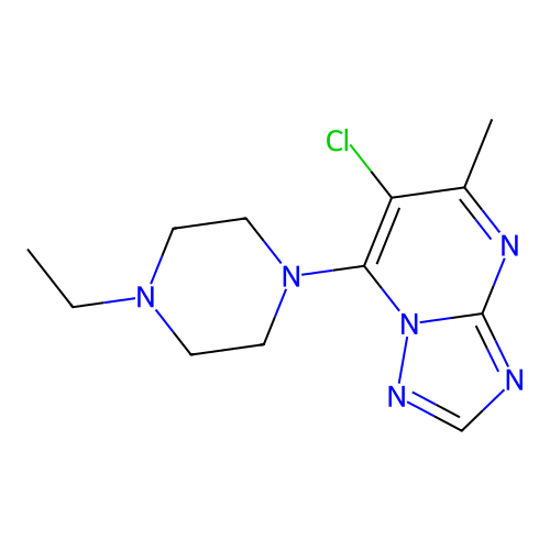 6-Chloro-7-(4-ethylpiperazin-1-yl)-5-methyl-[1,2,4]triazolo[1,5-a]pyrimidine structure