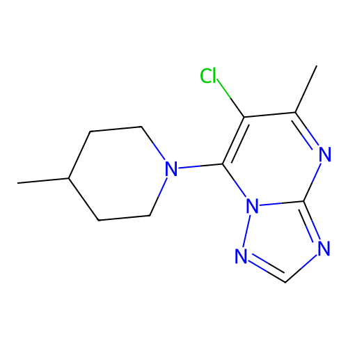 6-Chloro-5-methyl-7-(4-methylpiperidin-1-yl)-[1,2,4]triazolo[1,5-a]pyrimidine structure