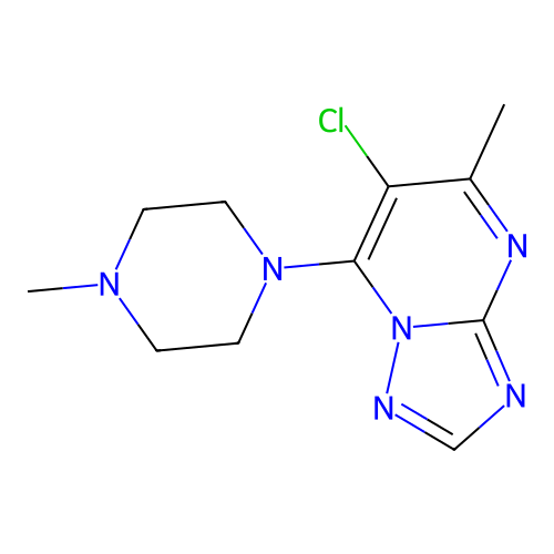 6-Chloro-5-methyl-7-(4-methylpiperazin-1-yl)-[1,2,4]triazolo[1,5-a]pyrimidine structure