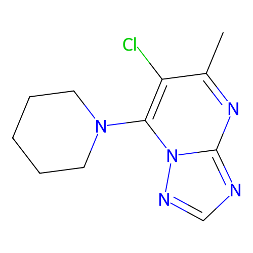6-Chloro-5-methyl-7-(piperidin-1-yl)[1,2,4]triazolo[1,5-a]pyrimidine structure