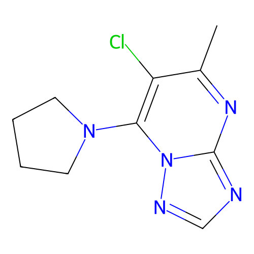 6-Chloro-5-methyl-7-(pyrrolidin-1-yl)[1,2,4]triazolo[1,5-a]pyrimidine structure