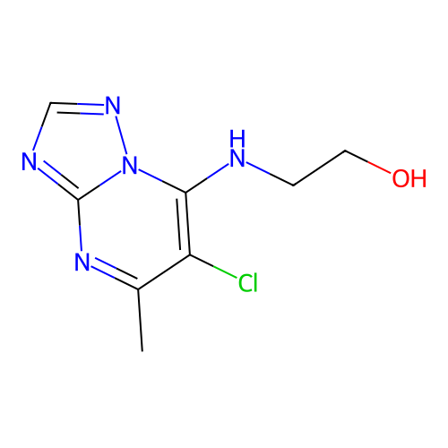 2-[(6-Chloro-5-methyl[1,2,4]triazolo[1,5-a]pyrimidin-7-yl)amino]ethanol structure