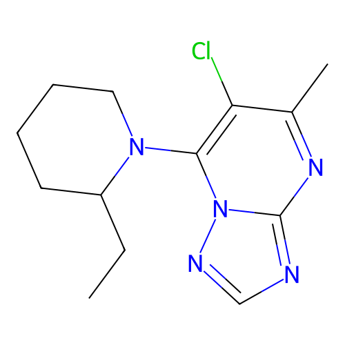 6-Chloro-7-(2-ethylpiperidin-1-yl)-5-methyl-[1,2,4]triazolo[1,5-a]pyrimidine structure