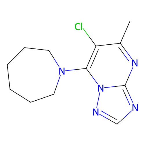 7-(Azepan-1-yl)-6-chloro-5-methyl-[1,2,4]triazolo[1,5-a]pyrimidine structure