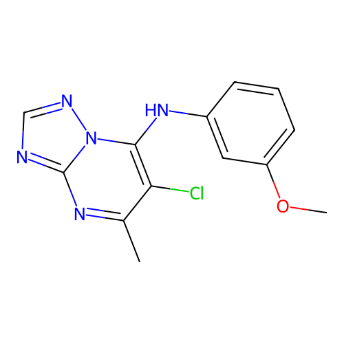 6-chloro-N-(3-methoxyphenyl)-5-methyl-[1,2,4]triazolo[1,5-a]pyrimidin-7-amine structure