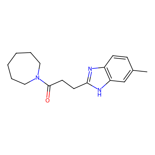 1-(azepan-1-yl)-3-(6-methyl-1H-benzimidazol-2-yl)propan-1-one structure