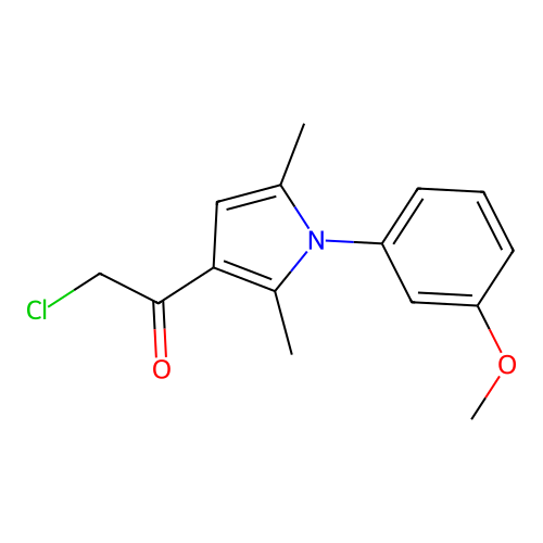 2-Chloro-1-[1-(3-methoxy-phenyl)-2,5-dimethyl-1H-pyrrol-3-yl]-ethanone structure
