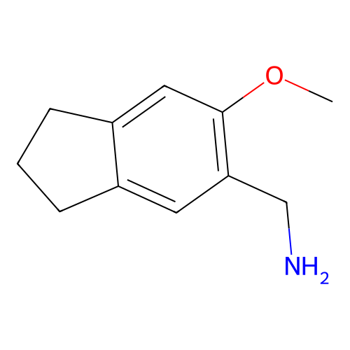 (6-methoxy-2,3-dihydro-1H-inden-5-yl)methanamine structure