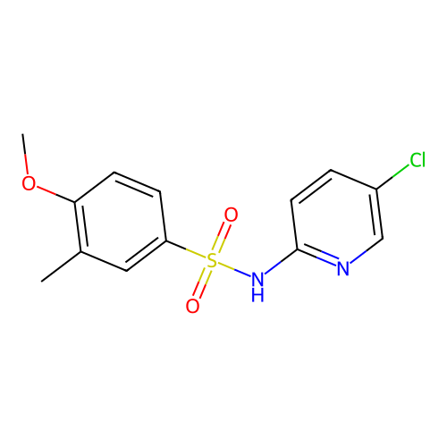 N-(5-chloropyridin-2-yl)-4-methoxy-3-methylbenzenesulfonamide structure