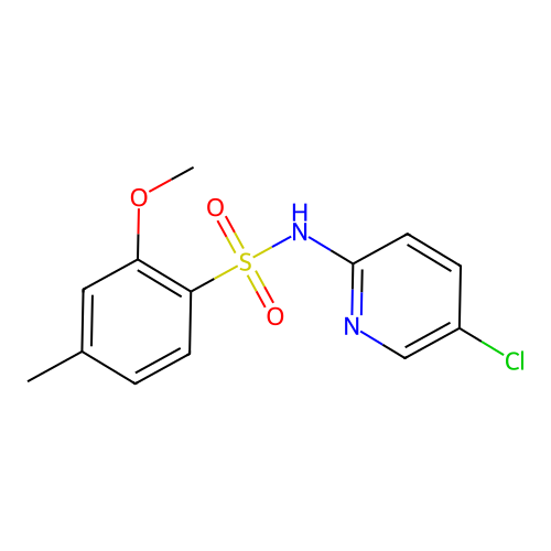 N-(5-chloropyridin-2-yl)-2-methoxy-4-methylbenzenesulfonamide structure