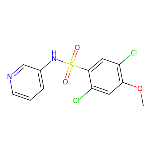 2,5-dichloro-4-methoxy-N-pyridin-3-ylbenzenesulfonamide structure
