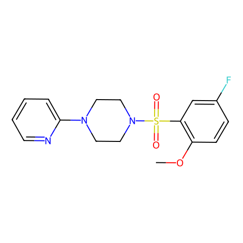 1-(5-Fluoro-2-methoxyphenyl)sulfonyl-4-pyridin-2-ylpiperazine structure