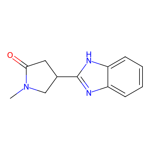 4-(1H-benzimidazol-2-yl)-1-methylpyrrolidin-2-one structure