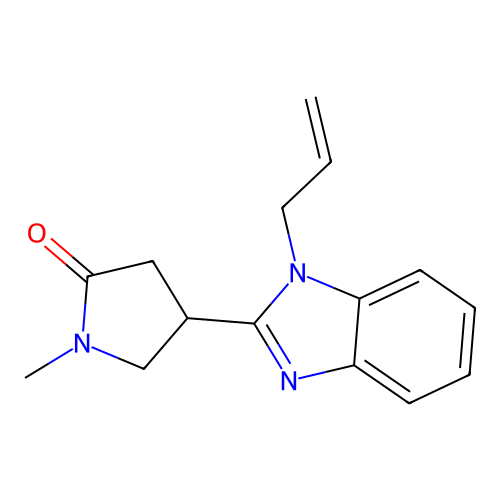 1-Methyl-4-(1-prop-2-enylbenzimidazol-2-yl)pyrrolidin-2-one structure