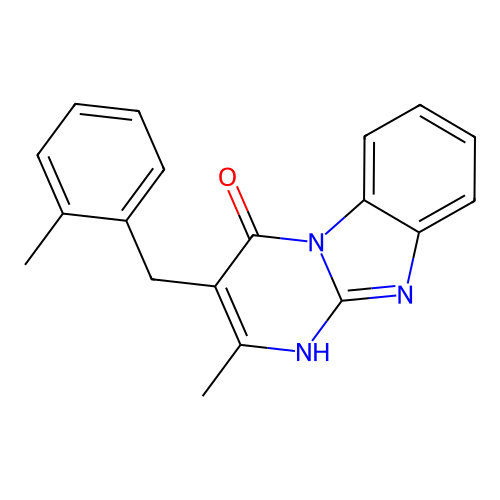 2-methyl-3-(2-methylbenzyl)pyrimido[1,2-a]benzimidazol-4(1H)-one structure