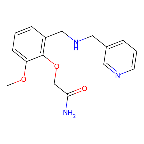 2-(2-Methoxy-6-{[(pyridin-3-ylmethyl)amino]methyl}phenoxy)acetamide structure