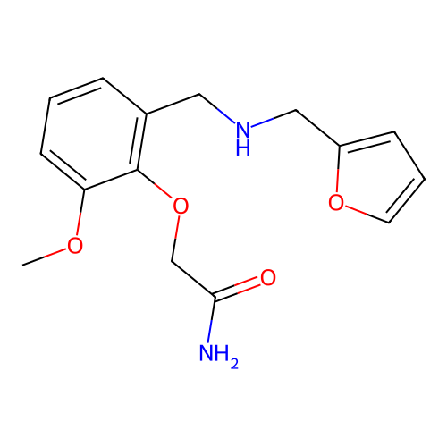 2-[2-[(Furan-2-ylmethylamino)methyl]-6-methoxyphenoxy]acetamide structure
