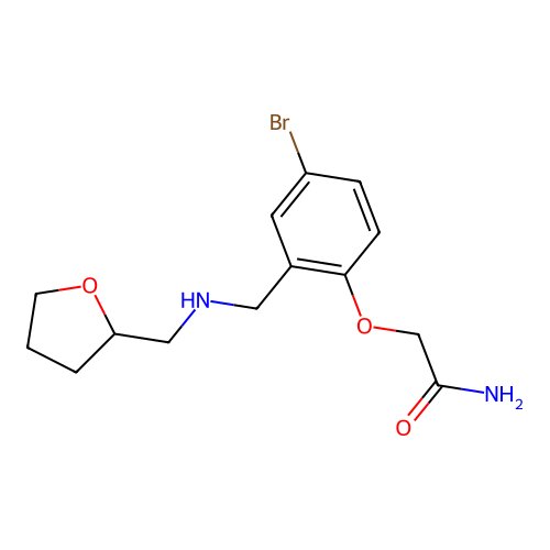 2-[4-Bromo-2-[(oxolan-2-ylmethylamino)methyl]phenoxy]acetamide structure