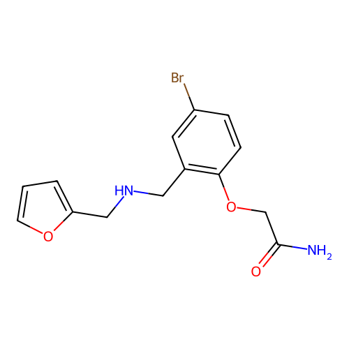 2-(4-Bromo-2-{[(furan-2-ylmethyl)amino]methyl}phenoxy)acetamide structure