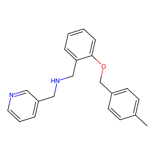 1-{2-[(4-methylbenzyl)oxy]phenyl}-N-(pyridin-3-ylmethyl)methanamine structure