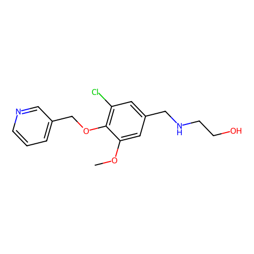 2-{[3-Chloro-5-methoxy-4-(pyridin-3-ylmethoxy)benzyl]amino}ethanol structure