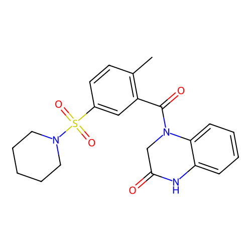 4-(2-Methyl-5-piperidin-1-ylsulfonylbenzoyl)-1,3-dihydroquinoxalin-2-one structure