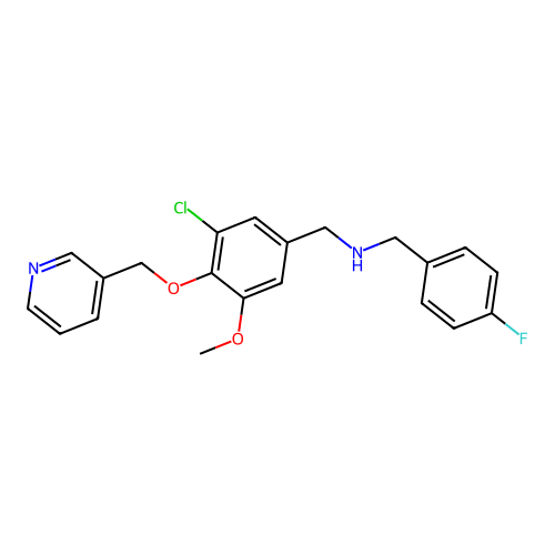 N-[3-chloro-5-methoxy-4-(3-pyridinylmethoxy)benzyl]-N-(4-fluorobenzyl)amine structure