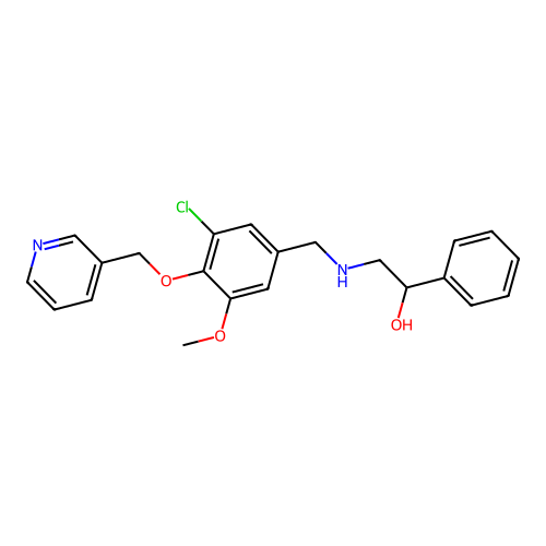 2-{[3-Chloro-5-methoxy-4-(pyridin-3-ylmethoxy)benzyl]amino}-1-phenylethanol structure
