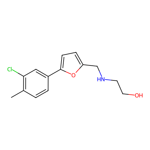 2-({[5-(3-Chloro-4-methylphenyl)-2-furyl]methyl}amino)ethanol structure
