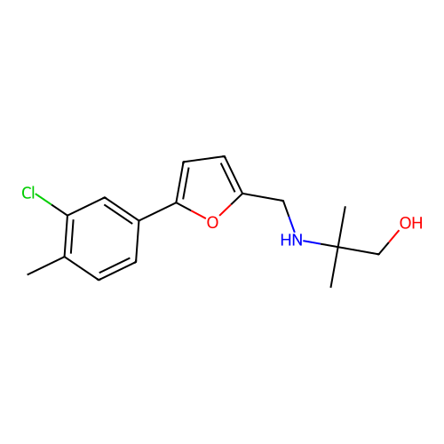 2-[[5-(3-Chloro-4-methylphenyl)furan-2-yl]methylamino]-2-methylpropan-1-ol structure