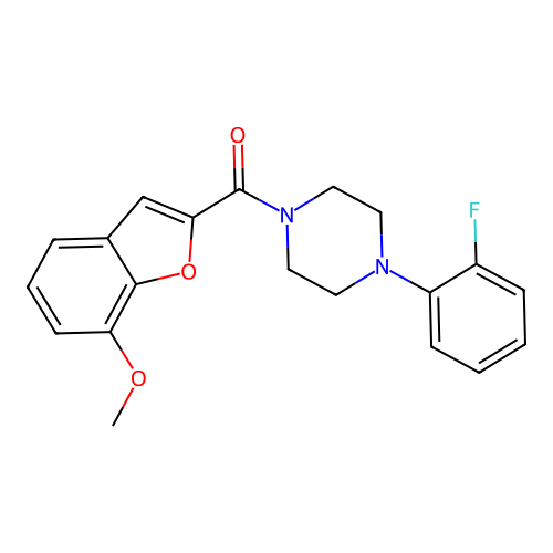 (4-(2-Fluorophenyl)piperazin-1-yl)(7-methoxybenzofuran-2-yl)methanone structure