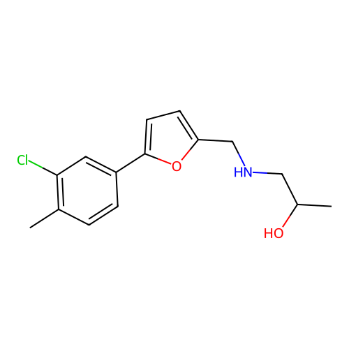 1-({[5-(3-Chloro-4-methylphenyl)furan-2-yl]methyl}amino)propan-2-ol structure