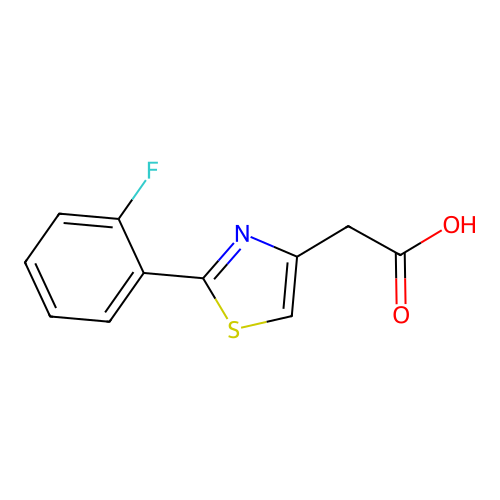 [2-(2-Fluoro-phenyl)-thiazol-4-yl]-acetic acid structure