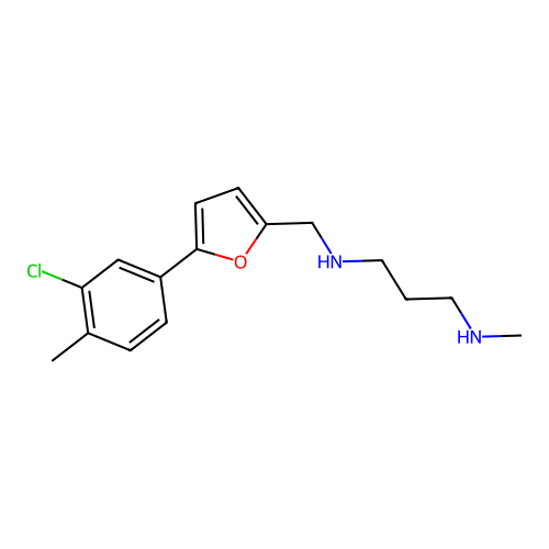 N-{[5-(3-chloro-4-methylphenyl)-2-furyl]methyl}-N-[3-(methylamino)propyl]amine structure
