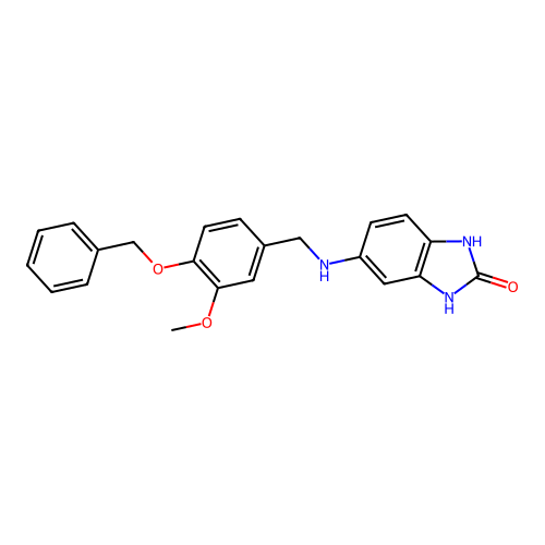 5-(4-Benzyloxy-3-methoxy-benzylamino)-1,3-dihydro-benzoimidazol-2-one structure